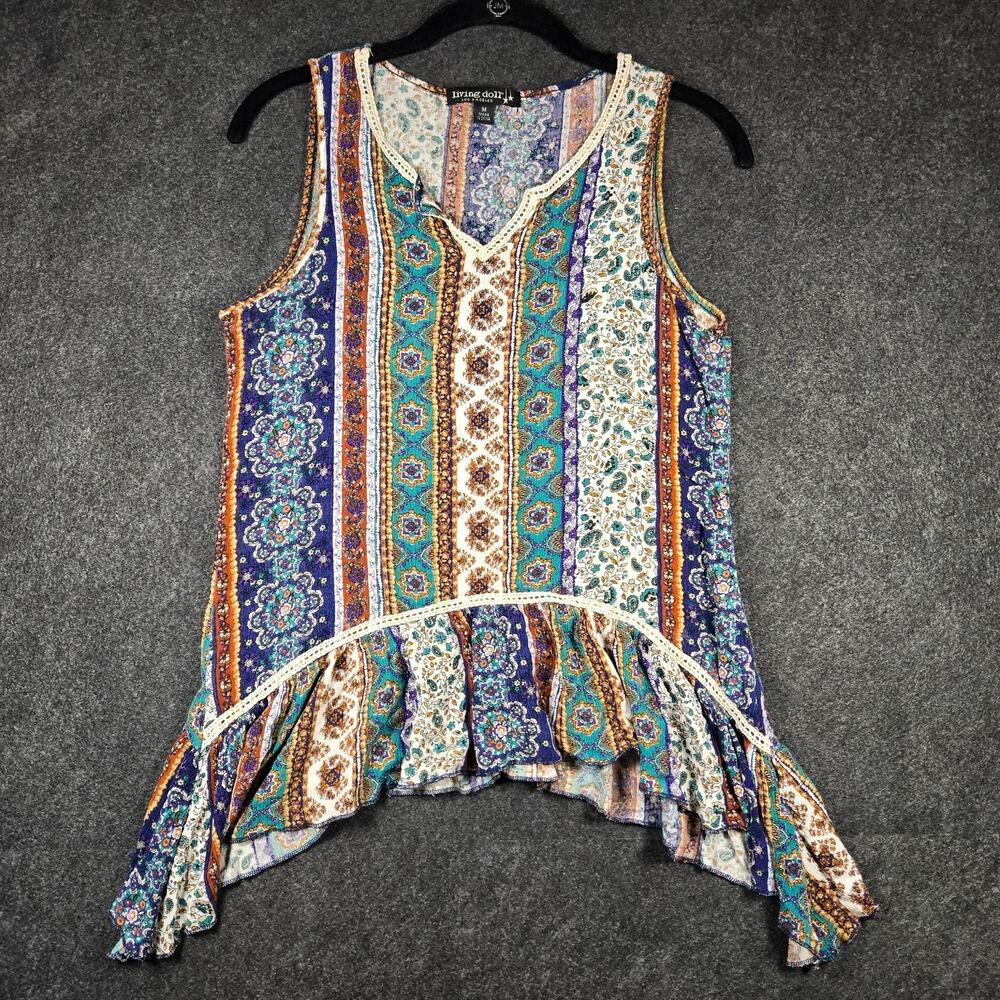Living Doll LA Tank Top Femme Size Medium Fairy Cottagecore Fae Boho Beachy
